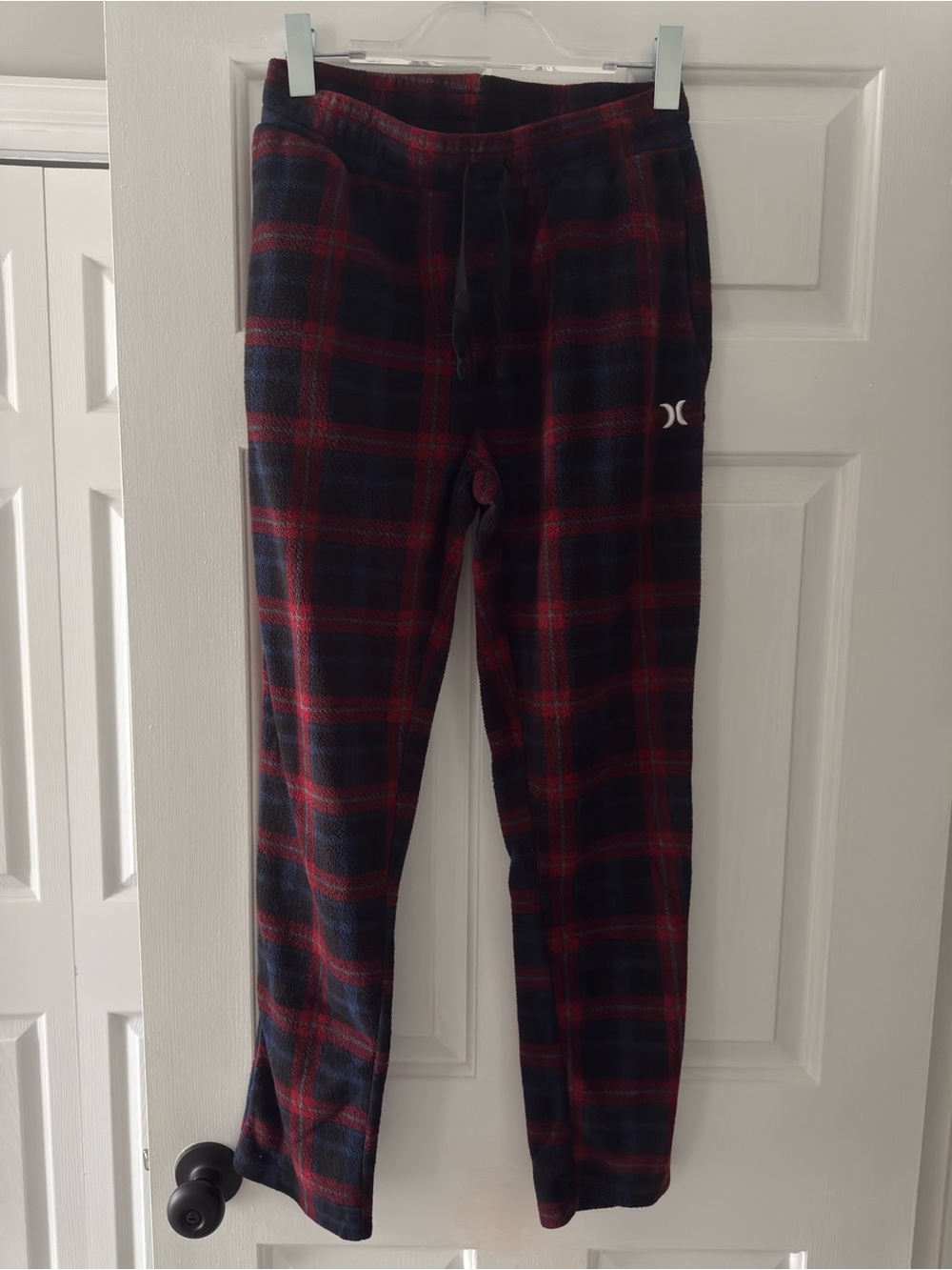 Hurley Unisex Plaid Fleece Pajama Pants Size S - Picture 2 of 3